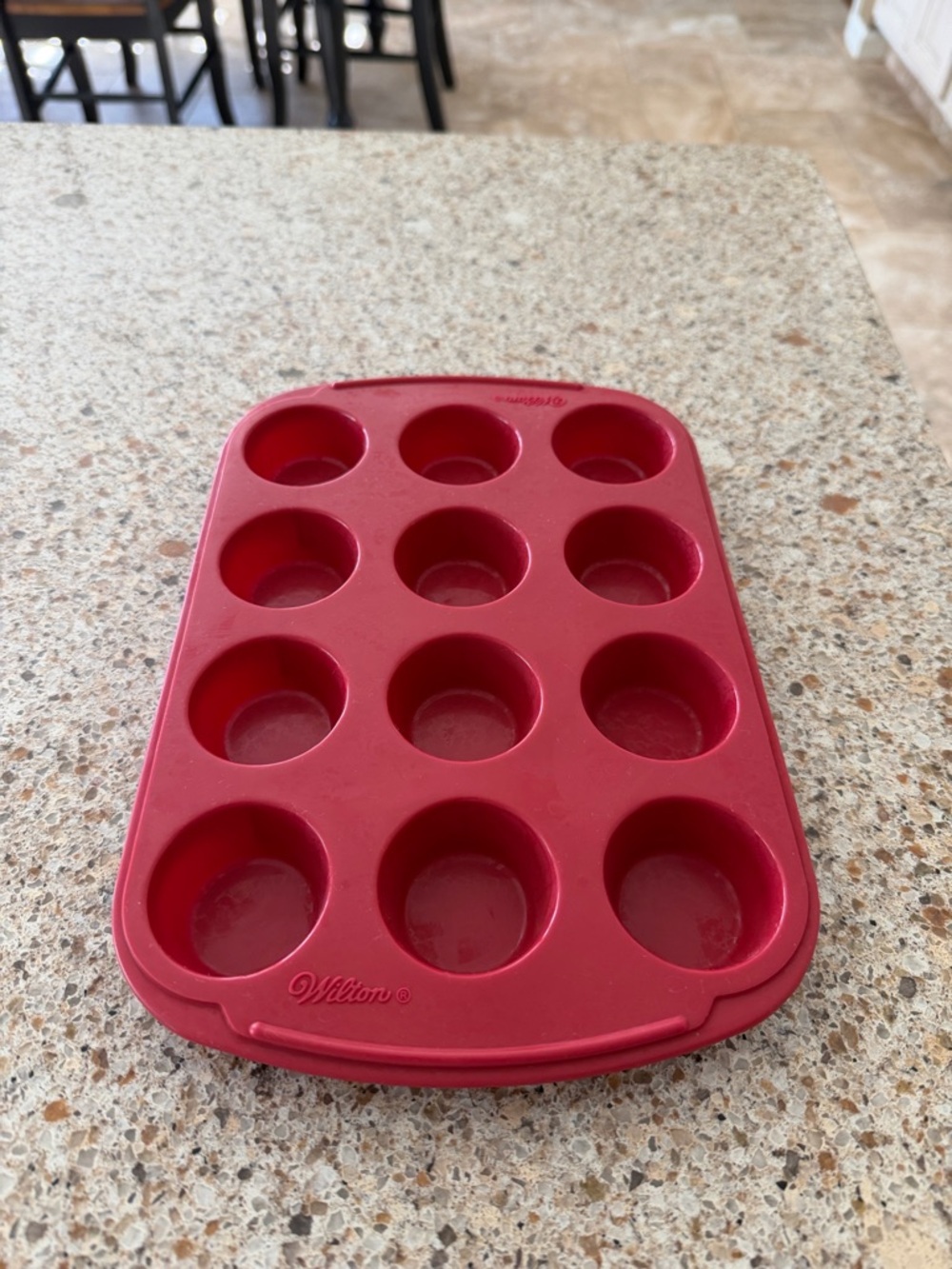 Wilton Red Silicone 12-Cup  mini Muffin Tray